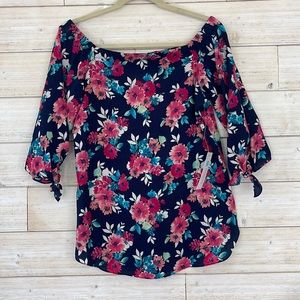 NWT Stratus by Chenault off the shoulder floral top